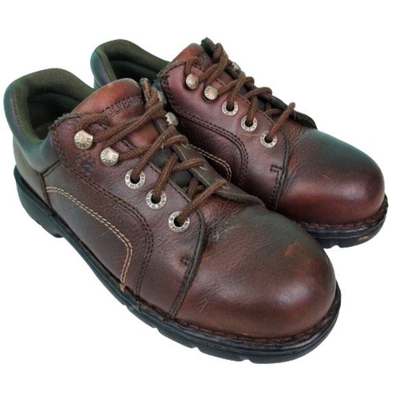 Wolverine steel toe Durashock leather work shoes, women's size 7M, brown - Picture 2 of 8
